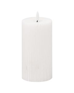 Luxe Collection Natural Glow 3x6 Textured Ribbed LED Candle