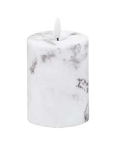 Luxe Collection Natural Glow 3x4 Marble Effect LED Candle