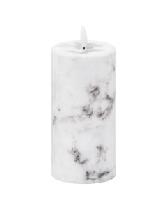 Luxe Collection Natural Glow 3x6 Marble Effect LED Candle