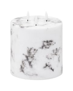 Luxe Collection Natural Glow 6x6 Marble Effect LED Candle