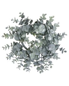 Medium Frosted Eucalyptus Candle Wreath