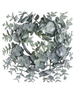 Small Frosted Eucalyptus Candle Wreath