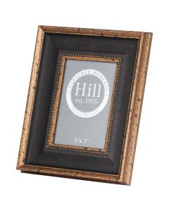 Black And Antique Gold Beaded 5X7 Photo Frame