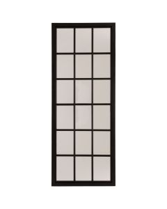 Tall Black Wooden Window Mirror