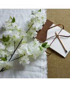 Large White Full Cherry Blossom Stem