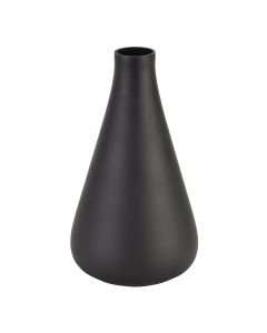 Black Tapered Tall Glass Vase