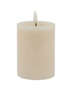 Luxe Collection Melt Effect 3x4 Taupe LED Wax Candle