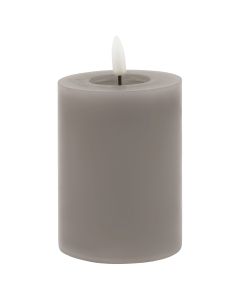 Luxe Collection Melt Effect 3x4 Grey LED Wax Candle