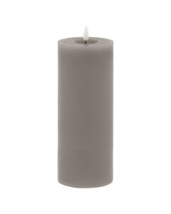 Luxe Collection Melt Effect 3.5x9 Grey LED Wax Candle