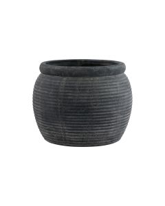 Amalfi Grey Rimmed Plant Pot