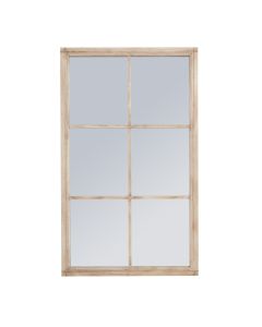 Washed Wood Large Window Mirror