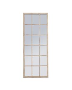 Tall Washed Wood Window Mirror