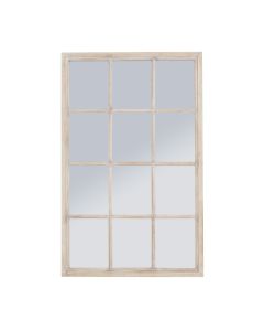 Washed Wood Window Mirror