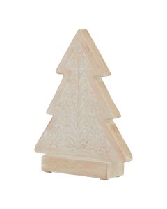 White Wash Collection Wooden Patterned Decorative Tree