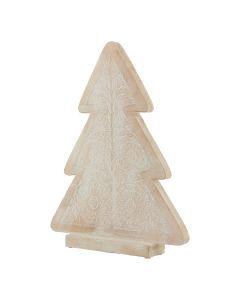 White Wash Collection Wooden Large Patterned Decorative Tree