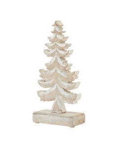 White Wash Collection Wooden Tiered Tree Decoration