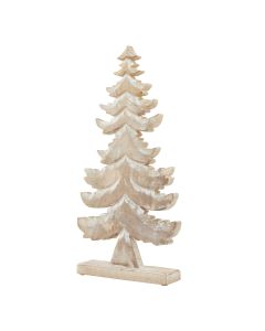 White Wash Collection Wooden Large Tiered Tree Decoration