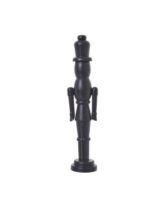 Minimalist Black Wooden Nutcracker Decoration