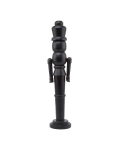 Minimalist Black Wooden Large Nutcracker Decoration