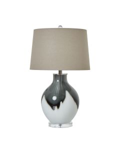 Grey Shadows Table Lamp With Linen Shade