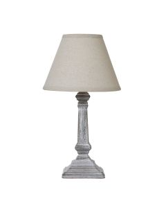 Capsa Column Table Lamp With Linen Shade